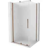 Mexen Paroi de douche Velar 100x120 cm, or rose, verre dépoli