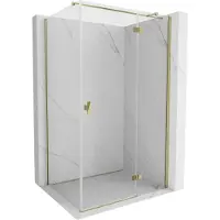 Mexen Cabine de douche ouvrante Mist H T droite 90 x 120 cm, transparent, or - 8A5T-090-120-50-00-P