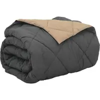 vidaXL Couette toute l'année Anthracite et Taupe 200 x 200 cm Microfibre