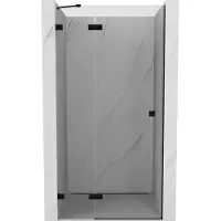 Mexen Lunar porte de douche pivotante gauche 85 cm, transparent, noir - 834-085-000-70-00-L