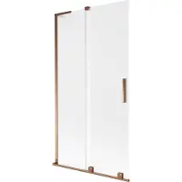 Mexen Paroi de baignoire coulissante à 2 vantaux Velar L 100 x 150 cm, givrée, or rose - 896-100-003-31-60