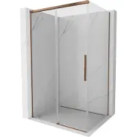 Mexen Rox cabine de douche coulissante 95 x 70 cm, transparent, or rose - 8C2-095-070-60-00