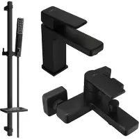 Mexen Mino DQ72 SET mitigeur bain et lavabo, noir (72403DQ72-70)