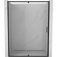 Mexen Exo porte de douche pivotante 155 cm, transparentes, noires - 819-155-000-70-00