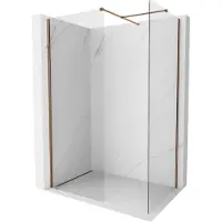 Mexen Kioto-X paroi de douche Walk-in 150 x 80 cm, transparent 10 mm, or rose - 800-150-202-60-00-080-X