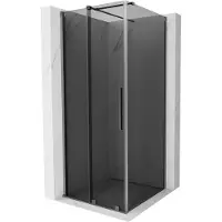 Mexen Velar cabine de douche coulissante 110 x 110 cm, graphite, métal de canon - 871-110-110-41-95
