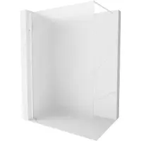 Mexen Kioto-X paroi de douche Walk-in 80 x 200 cm, givre 10 mm, blanc - 800-080-101-20-30-X