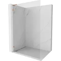 Mexen Lunar L paroi de douche Walk-in gauche 60 x 200 cm, transparent 8 mm, cuivre brossé - 830L-060-000-65-00-L