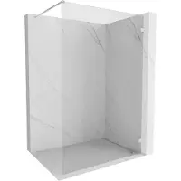 Mexen Lunar paroi de douche Walk-in droite 70 x 200 cm, transparent 8 mm, nickel brossé - 830-070-000-97-00-P