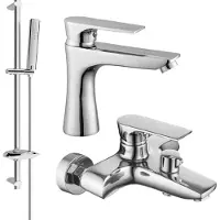 Mexen Axel DB72 SET mitigeur bain et lavabo, chromé (73803DB72-00)