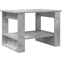 vidaXL Table basse Béton Gris 72 x 50 x 50 cm Bois composite