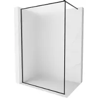 Mexen Kioto-XF paroi de douche Walk-in avec cadre 140 x 202 cm, dépoli 10 mm, noir - 800-140-104-70-30-X