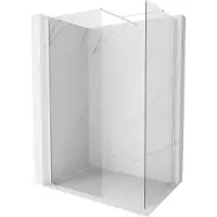 Mexen Kioto-X paroi de douche Walk-in 120 x 110 cm, transparent 10 mm, blanc - 800-120-202-20-00-110-X