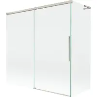 Mexen Rox L Paroi pliante pour baignoire, 2 parties, coulissantes, 160 + 80 x 150 cm, transparent, nickel brossé - 8C9L-160-080-97-00