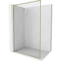 Mexen Kioto-XF L paroi de douche Walk-in avec cadre 80 x 202 cm, transparent 10 mm, doré - 800-080-174-50-00-XF