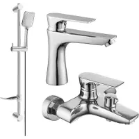 Mexen Axel DF62 Mélangeur lavabo et baignoire avec accessoires, chromé (73803DF62-00)