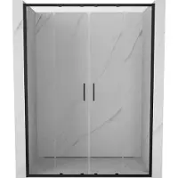 Mexen Porte de douche Exo 140 cm, coulissante, transparente, noire