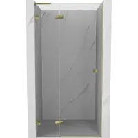 Mexen Lunar L porte de douche battantes gauche 100 cm, transparent, dorées - 834L-100-000-50-00-L