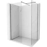 Mexen Kioto-X panneau de douche Walk-in 110 x 80 cm, transparent 10 mm, gun gray brossé - 800-110-202-66-00-080-X