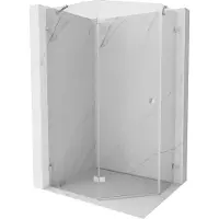 Mexen Lunar cabine de douche pentagonale pivotante gauche 100 x 90 cm, transparente, chromée - 831-100L-090P-01-00-L