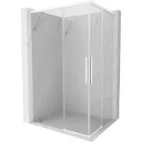 Mexen Rox Duo cabine de douche coulissante 80 x 75 cm, transparent, blanc - 8C2D-080-075-20-00