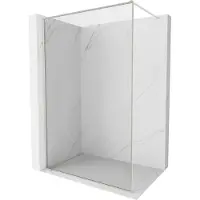 Mexen Kioto-XF paroi de douche Walk-in avec cadre 100 x 202 cm, transparent 10 mm, nickel brossé - 800-100-104-97-00-X