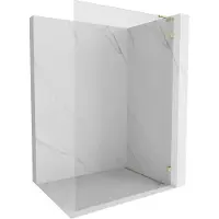 Mexen Lunar L paroi de douche Walk-in droite 100 x 200 cm, transparent 8 mm, or - 830L-100-000-50-00-P