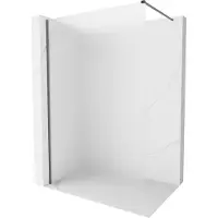 Mexen Kioto-X paroi de douche Walk-in 140 x 200 cm, givrée 10 mm, gris canon brossé - 800-140-101-66-30-X