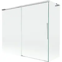 Mexen Rox L Paroi pliante pour baignoire en 2 parties coulissantes 180 + 80 x 150 cm, transparent, chrome - 8C9L-180-080-01-00