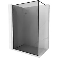 Mexen Kioto-XF paroi de douche Walk-in avec cadre 70 x 202 cm, graphite 10 mm, noir - 800-070-104-70-40-X