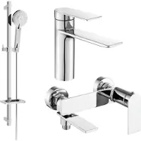Mexen Zero SET Mélangeur lavabo + bain avec accessoires DQ40, chrome (71103DQ40-00)