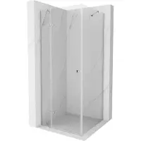 Mexen Roma cabine de douche avec porte battante 100 x 100 cm, Transparent, Chrome - 854-100-100-01-00