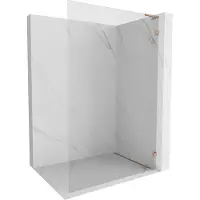 Mexen Paroi de douche Lunar L Walk-in droite 110 x 200 cm, transparent 8 mm, cuivre brossé - 830L-110-000-65-00-P