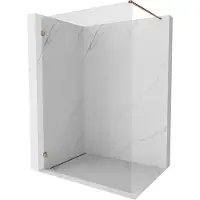 Mexen Mur de douche Lunar Walk-in gauche 160 x 200 cm, transparent 8 mm, or rose - 830-160-000-60-00-L