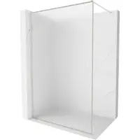 Mexen Kioto-XF paroi de douche Walk-in avec cadre 50 x 202 cm, givre 10 mm, nickel brossé - 800-050-104-97-30-X