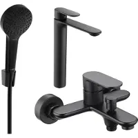 Mexen Milo R05 set de baignoire, Noir - 71313R05-70