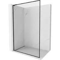 Mexen Kioto-XF L cloison de douche Walk-in avec cadre 120 x 202 cm, transparent 10 mm, noir - 800-120-174-70-00-XF