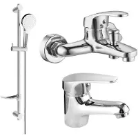 Mexen Erica DF05 Set de mélangeurs pour lavabo et baignoire avec accessoires, chrome (746403DF05-00)