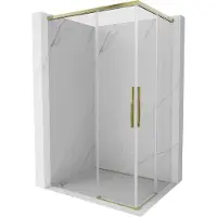 Mexen Rox Duo cabine de douche coulissante 95 x 85 cm, transparent, or - 8C2D-095-085-50-00