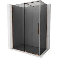 Mexen Velar cabine de douche coulissante 160 x 85 cm, graphite, cuivre brossé - 871-160-085-41-65