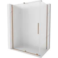 Mexen Velar paroi de douche coulissante 140 x 70 cm, verre dépoli, cuivre brossé - 871-140-070-31-65