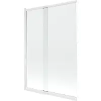 Mexen Paroi de douche Fox, à 2 panneaux, coulissants, 120 x 150 cm, transparent, blanc - 891-120-002-20-00