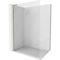 Mexen Kioto-X L paroi de douche Walk-in 70 x 200 cm, transparent 10 mm, or - 800-070-107-50-00-X
