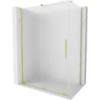 Mexen Velar paroi de douche coulissante 150 x 70 cm, verre dépoli, or brossé - 871-150-070-31-55