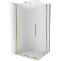Mexen Velar paroi de douche coulissante 90 x 80 cm, mat, or - 871-090-080-31-50