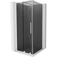 Mexen Velar cabine de douche coulissante 100 x 100 cm, graphite, blanc - 871-100-100-41-20