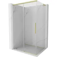 Mexen Rox L cabine de douche coulissante 120 x 85 cm, transparent, or brossé - 8C2L-120-085-55-00