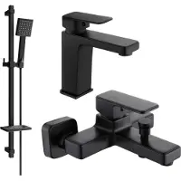 Mexen Cetus DQ45 SET mitigeur bain et lavabo, noir (744303DQ45-70)