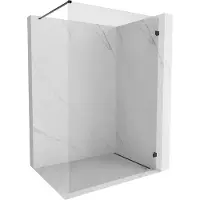 Mexen Lunar paroi de douche Walk-in droite 60 x 200 cm, transparent 8 mm, noire - 830-060-000-70-00-P