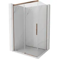 Mexen Rox cabine de douche coulissante 160 x 110 cm, transparent, or rose - 8C2-160-110-60-00